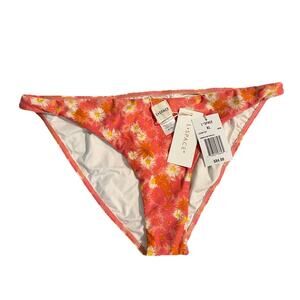 NWT L*Space Printed Pink Floral Camacho Bikini Bottom Full Coverage Sz XL $84